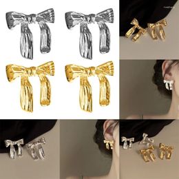 Stud Earrings Fashionable Bowknot Studs Earring Elegant Ear Piercings Jewelry Stylish Bow Stacked Hoop Dangle Accessory