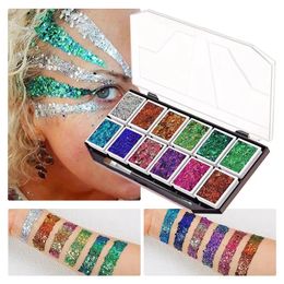 Fluorescent Neon Face Painting Glitter Gel Palette More Vivid Professional Special Effects Makeup Body Paint Item Glitter 240415