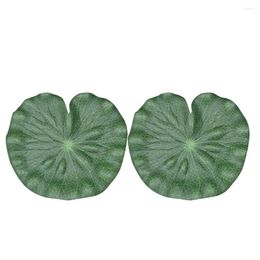 Decorative Flowers 10Pcs Artificial Leaf Summer Party Ornament Tank Pond ( 15cm )