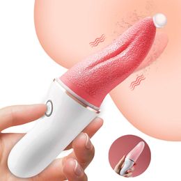 Soft Tongue Licking Vibrator G Spot Clitoral Stimulator Mini Clit Porn sexy Toy for Women Rechargeable Nipple Female Masturbator