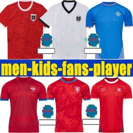 Czech Republic soccer Jerseys Switzerland Home away 24/25 Austria Red blue white 2024 2025 Iceland Sports Football shirts Sportswear Serbia Camisola Euro Cup 999