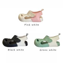 kids outdoor sandals kids name brand shoes Baotou hollow children shoes solid color simple boys and girls children outdoor casual shoes