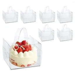 Baking Tools 20Pcs 13X13X13cm Clear Cake Boxes With Handles & Boards ForCakes Desserts And Cupcakes Party ForWedding