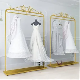 Hangers Golden Wedding Dress Rack Studio Shelf Clothing Store Floor Clothes Hanging Hanger