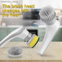 Cleaning Brushes 1200mAh Electric Cleanin Brush Household Steel Ball Brush Adjustment Automatic Hand-held Charin Kitchen Cleanin Brush Set L49