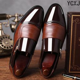 Dress Shoes Large Size 48 Men's Business Leather Pointed Casual Lazy Designer Men