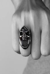 Fashion Jewellery Skull Rings Gothic Skeleton Punk Vintage Scar Jaw Stainless Steel Male Rings For Men Beer Bottle Opener5591988