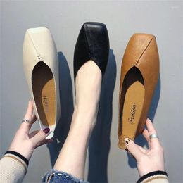 Casual Shoes 2024 Spring Autumn Style Women's Loafers Leather Soft Sole Comfortable Flat Fashion Shallow Woman