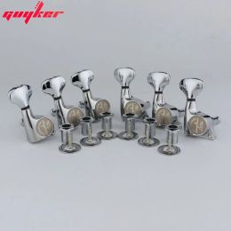 Cables GUYKER Chrome Silver Upgraded version Tuners Electric Guitar Machine Heads Tuners