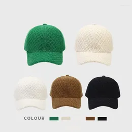 Ball Caps Autumn Winter Mesh Line Design Simple Fashion Baseball Cap For Women Outdoor Easymatch Warm Harajuku Style Visor