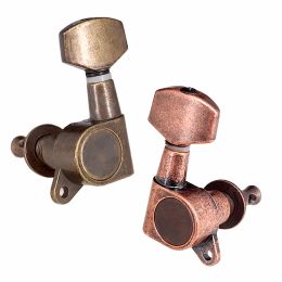 Cables 1 Set Bronze Copper Electric Acoustic Guitar Tuning Pegs Keys Strings Button Tuner Machine Heads Accessories Parts