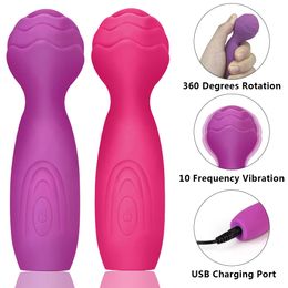G-spot Massage Female Masturbator Dildo Vibrator sexy Toy for Women Mini AV Stick 10 Frequency Vagina Clitoris Stimulator
