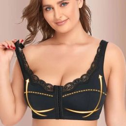 Bras Push Up Bra for Women Front Closure Plus Size Bras Sexy Underwear Wireless Bralette Female Gather Thin Floral Soft Brassiere Top