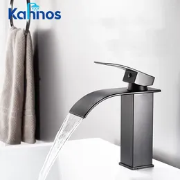 Bathroom Sink Faucets Basin Mixer Faucet Stainless Steel Single Handle Wash Cold Waterfall Deck Mounted