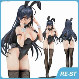 Action Toy Figures 30cm NSFW Black Bunny Aoi Sexy Nude Girl Model PVC Anime Action Figure Adult Collection Model Toys Hentai Doll Friend Gift Y240415