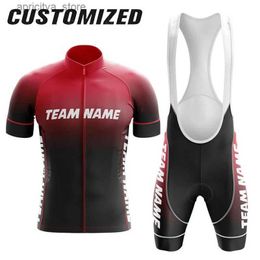 Cycling Jersey Sets Custom Team Cycling Jerseys Man Summer Road Bike Racing Clothing Customize Maillot Ciclismo Hombre DIY Design Cycling Clothes L48