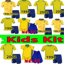 Brasil retro kid soccer jerseys Ronaldo 1957 85 88 91 93 94 98 00 02 04 Ronaldinho KAKA R. CARLOS camisa de futebol BraziLS football shirt RIVALDO classic vintage Jersey