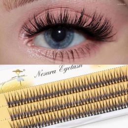 False Eyelashes 120 Clusters Grafting Natural Simulation C Curl Individual Cluster Mink Hair Soft Curly Swallow Tail