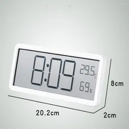 Wall Clocks Plastic Digital Clock Time Temperature 2Colors Humidity Display Electronic Battery Powered LCD Screen