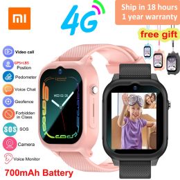 Watches Xiaomi 4G Smartwatch Kids GPS+LBS Video Call SOS Children's Smartwatch Camera Monitor Tracker Location Mobile Phone Watch Boy