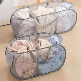 Laundry Bags Foldable Basket Portable Tiered Bathroom Household Large Capacity Storage Box Daily Life Supplies