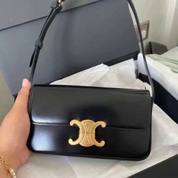 High end Designer bags for Celli women Toothpick pattern Cowhide Underarm Women Bag Single Shoulder Crossbody Old Flower Small Square Bag Chain Bar Method Stick Tofu