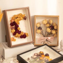 Frames Creative Rose Dried Flower Picture Frame Three-dimensional Hollow Butterfly Swing Table Handmade Diy Shell Star Po