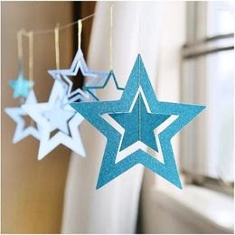 Party Decoration 1 Set Of Hollow Star Decorations Year Wedding Pentagram Pendant Birthday Banner