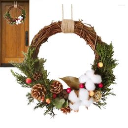 Decorative Flowers Christmas Decorations Indoor Wreath Rattan 20cm Porch For Wedding Portable Garland Home Decor Supplies