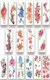 16 sheets Waterproof Temporary Tattoos Water Transfer Flower Stickers Beauty Health Body Arm Art women girl female sexy Makeup194H9133351