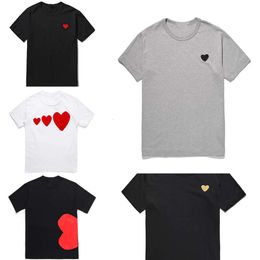 Play Mens T Shirt Designer Red Commes Heart Women Garcons fashionable and casual S Badge Des Quanlity Ts Cotton Cdg Embroidery Short