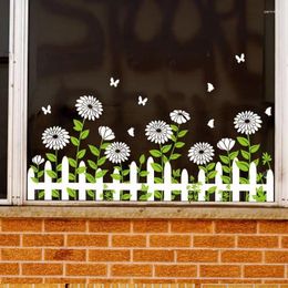 Window Stickers Sticker Glass Film Wall Waistline Quick DIY Easily Remove Home Decor Daisy For Windows Door Mirror