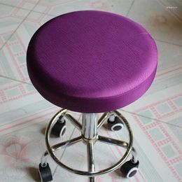Chair Covers Round Protector Elastic Bar Stool Cover Stretch Rotating Chairs Seat Case Waterproof Slipcover Cushion