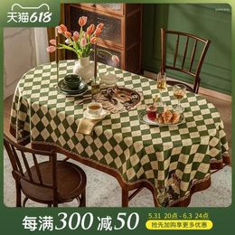 Table Cloth Living Room Dining Tablecloth Retro Round Tea Cover