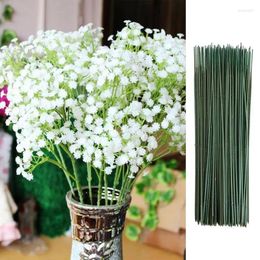Decorative Flowers 100Pcs Floral Wire Beautifully Crafted Flower Wires DIY Bouquet Head Arranging Stem Rose Stick Pole Wedding Decor