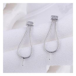 Jewelry Settings Twisted Textured Earring 925 Sterling Sier Mounts To Stick Round Pearls On 5 Pairs Drop Delivery Ot8K3