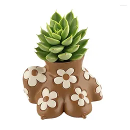 Vases Resin Planter Unique Planters For Indoor Outdoor Plants Novelty Plant Pots Cacti Ferns Succulents And Small Houseplants