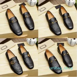 Men Loafers Luxurious Designers Shoes Genuine Leather Brown black Mens Casual Designer Dress Shoes Slip On Wedding Shoe with box