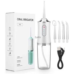 Oral Irrigators cleaning machine portable irrigator dental water jet 3-mode USB charging 4-jet for tooth and health H240415