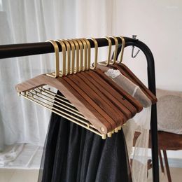 Hangers Brass Hanger Solid Wood Clothes For Bedroom El Home