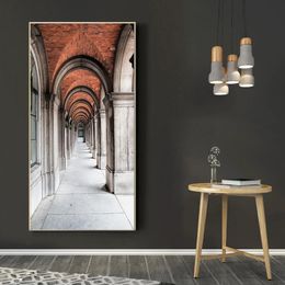 Building Arches Poster Canvas Painting,Modern Wall Art Pictures, Mosque Muslim Architecture Home Decor Cuadros Unframed