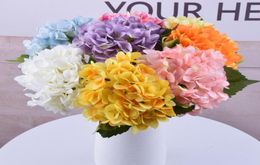 DHL Artificial Silk Hydrangea Big Flower 75quot Fake White Wedding Flower Bouquet for Table Centerpieces Decorations 19col9599468