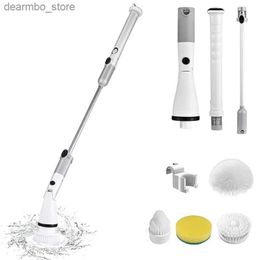 Cleaning Brushes Multifunctional Wireless Cleanin Brush Adjustable Speed Bathroom Floor Turbo Scrub Wash Brush Household Kitchen Cleanin Tool L49