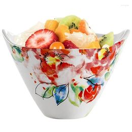 Bowls Ceramic Salad Bowl Creative Underglaze Colour Ramen Large Noodle Soup Multi Purpose Fruits Dish For Home & Kitchen