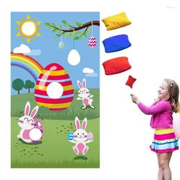 Party Decoration Garden Flag Easter 80x140cm Decorative Happy Flags Outdoor Toys Throwing Game With Sandbags Holiday Yard Decorations For