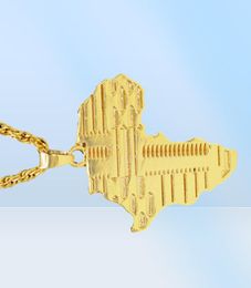 Uodesign Brand Hiphop Africa Necklace Gold Colour Pendant Chain African Map Gift for MenWomen Ethiopian Jewellery Trendy4742560