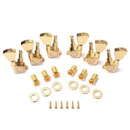 Cables Zinc Alloy Guitar Tuning Pegs Keys Tuners Machine Heads for LP Electric Guitars Parts & Accessories 3 Left 3 Right Gold