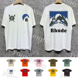 Men Women Oversize T Shirt Rhude Designer Summer Shirt Clothing Pure Cotton Comfortable Tees