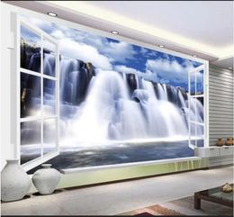 Wallpapers Custom Po 3d Murals Wallpaper For Walls HD Waterfall Landscape Mural Background Wall Papers Home Decor