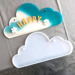 Baking Moulds DIY Cloud Shape Resin Crystal Epoxy Door Number Plate Mold Indicator Signs Happy Tags Doorplate Casting Silicone Mould